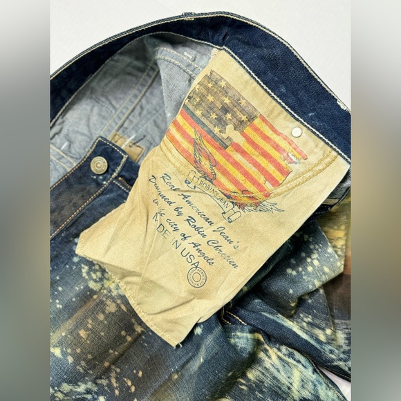 New Men's ROBIN'S JEAN sz 44 Long Flaps Denim Short - Picture 5 of 9